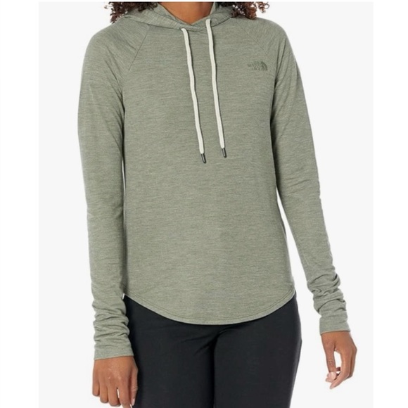 The North Face Tops - THE NORTH FACE • Thyme Heather Westbrae Knit Pullover Hoodie Size Small